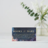 Carte D'accompagnement Livres pour bébé céleste cadeau Dark Navy Blue Sta (Debout devant)