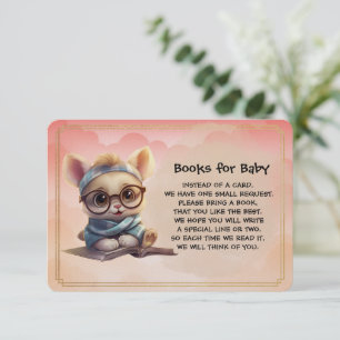 Carte D'accompagnement Livres pour bébé Chat mignon lisant un livre