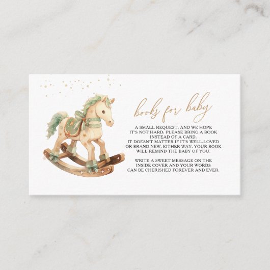 Carte D'accompagnement Livres pour bébé Cheval Rocking (Devant)