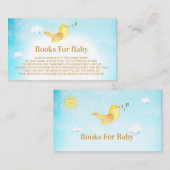 Carte D'accompagnement *~* Livres Pour Bébé Ciel Birdie Jaune (Devant / Derrière)