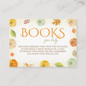 Carte D'accompagnement Livres Pour Bébé Citrouille Baby shower Automne (Devant)