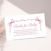 Carte D'accompagnement Livres Pour Bébé Coquette Bows Bébé Fille Douche