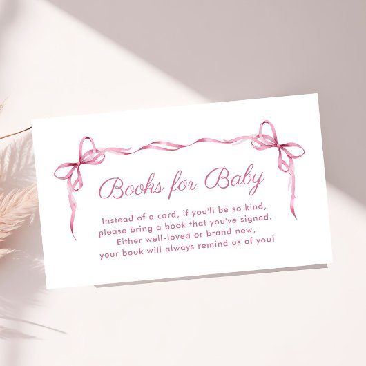 Carte D'accompagnement Livres Pour Bébé Coquette Bows Bébé Fille Douche