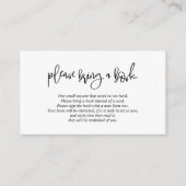 Carte D'accompagnement Livres pour bébé, Creative Black Script (Devant)