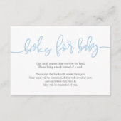 Carte D'accompagnement Livres pour bébé, Creative Blue Bell Script (Devant)