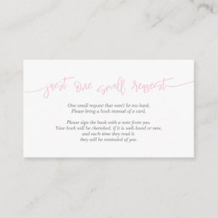 Carte D'accompagnement Livres pour bébé, Creative Rose et Gris Script