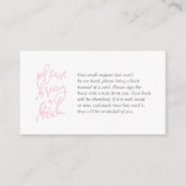 Carte D'accompagnement Livres pour bébé, Creative rose et gris Script (Devant)