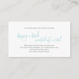 Carte D'accompagnement Livres pour bébé, Creative Tiffany Script