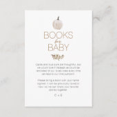 Carte D'accompagnement Livres pour bébé de Baby Shower Blanc Bohème Citro (Devant)