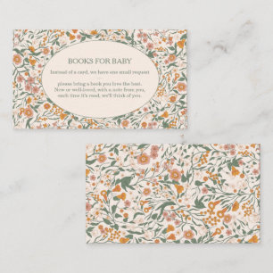 Carte D'accompagnement Livres pour bébé de jardin de cottage vintage