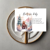 Carte D'accompagnement Livres pour bébé de la forêt d'hiver