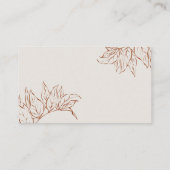 Carte D'accompagnement Livres pour bébé Elegant Burnt Orange Botanique (Dos)