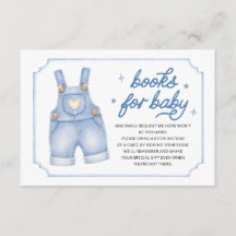 Livres pour bébé en salopette en jean Baby Shower
