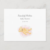 Carte D'accompagnement Livres pour bébé fille Teddy Bear et abeille (Dos)