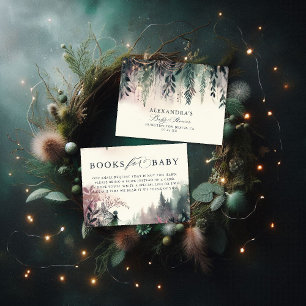 Carte D'accompagnement Livres Pour Bébé Forêt Enchantée Montagnes Fées