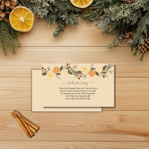 Carte D'accompagnement Livres pour bébé Fruits d'agrumes séchés de Noël
