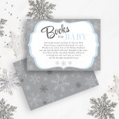 Carte D'accompagnement Livres pour bébé garçon Blue & Grey Snowflake hive