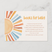 Carte D'accompagnement Livres pour bébé garçon boho soleil baby shower (Devant)