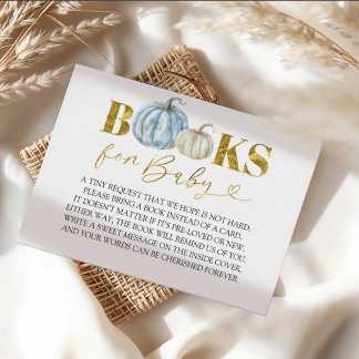 Carte D'accompagnement Livres pour bébé garçon pastel pour Baby Shower su