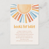 Carte D'accompagnement Livres pour bébé garçon sunshine boho bleu jaune e (Devant)
