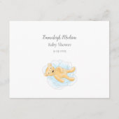 Carte D'accompagnement Livres pour bébé garçon Teddy Bear et abeille (Dos)