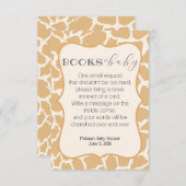 Carte D'accompagnement Livres pour bébé girafe garcon marron (Devant / Derrière)