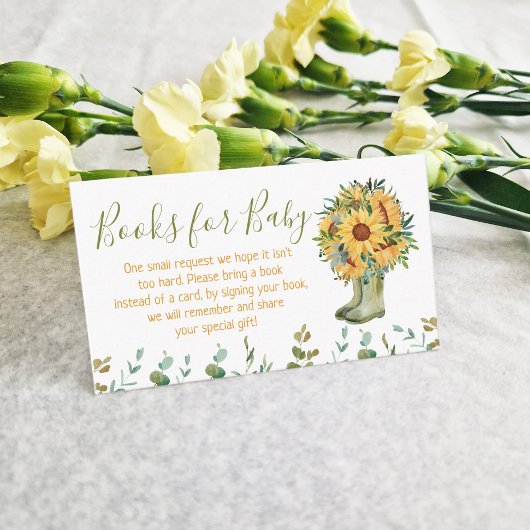 Carte D'accompagnement Livres Pour Bébé Green Rain Bottes