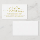 Carte D'accompagnement Livres pour bébé, Hand Lettered or Script (Devant / Derrière)