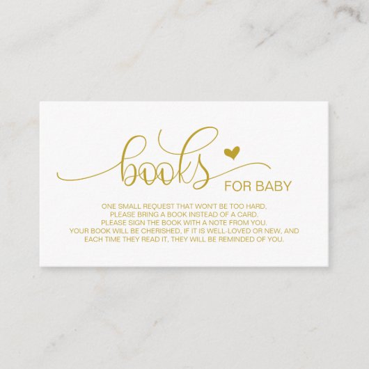 Carte D'accompagnement Livres pour bébé, Hand Lettered or Script (Devant)