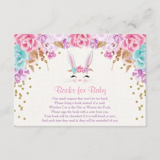 Carte D'accompagnement Livres pour bébé, inserts de demande de livre de l (Devant)