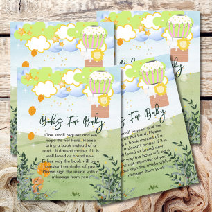 Carte D'accompagnement Livres Pour Bébé L'aventure Commence Hot Air Ballo