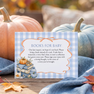 Carte D'accompagnement Livres pour bébé Little Pumpkin Baby Shower