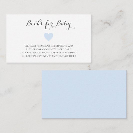 Carte D'accompagnement Livres pour bébé mignon Baby shower de garçon de c (Devant / Derrière)