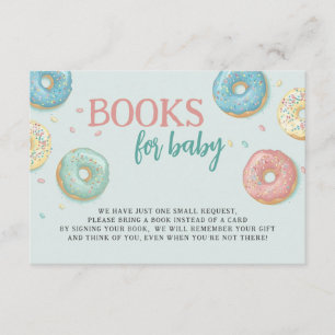 Carte D'accompagnement Livres pour bébé mignon Baby shower Donuts
