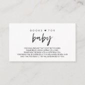 Carte D'accompagnement Livres pour bébé, minimalisme moderne Police noire (Devant)