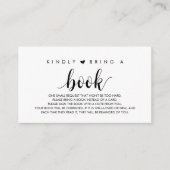 Carte D'accompagnement Livres pour bébé, Modern Cute Black Script Enclo (Devant)