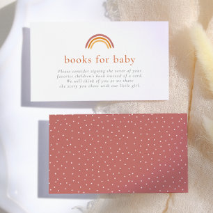 Carte D'accompagnement Livres pour bébé Moderne Bohème Minimaliste Arc-en