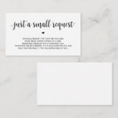 Carte D'accompagnement Livres pour bébé, moderne rustique noir Script (Devant / Derrière)