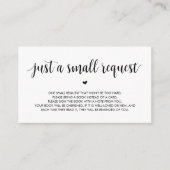 Carte D'accompagnement Livres pour bébé, moderne rustique noir Script (Devant)