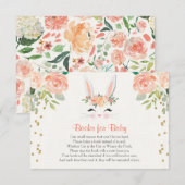 Carte D'accompagnement Livres pour bébé, Pâques lapin livre demande inser (Devant / Derrière)