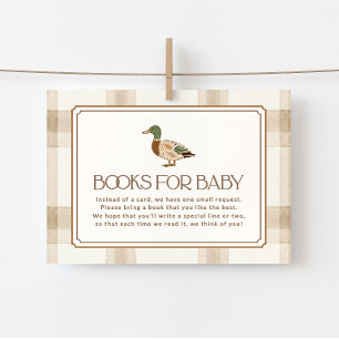 Carte D'accompagnement Livres pour bébé pour la baby shower Canard colver
