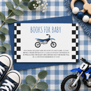 Carte D'accompagnement Livres pour bébé pour la Baby Shower de moto cross