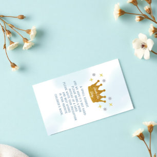 Carte D'accompagnement Livres pour bébé pour la Baby Shower du Petit Prin