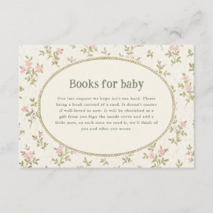 Carte D'accompagnement Livres pour bébé pour une baby shower sur le thème