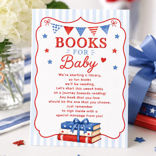 Carte D'accompagnement Livres pour bébé Red White & Due Insert