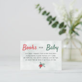 Carte D'accompagnement Livres Pour Bébé Rustic Petit Baby shower Tomate (Debout devant)