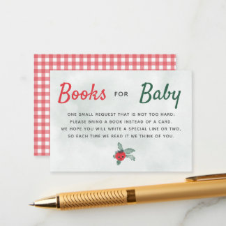 Carte D'accompagnement Livres Pour Bébé Rustic Petit Baby shower Tomate