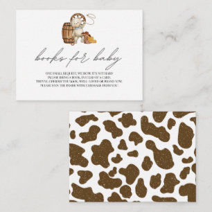 Carte D'accompagnement Livres pour bébé rustique mignon Cowboy Wild Weste