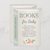 Carte D'accompagnement Livres pour Bébé Sage Library Storybook Neutral (Devant / Derrière)