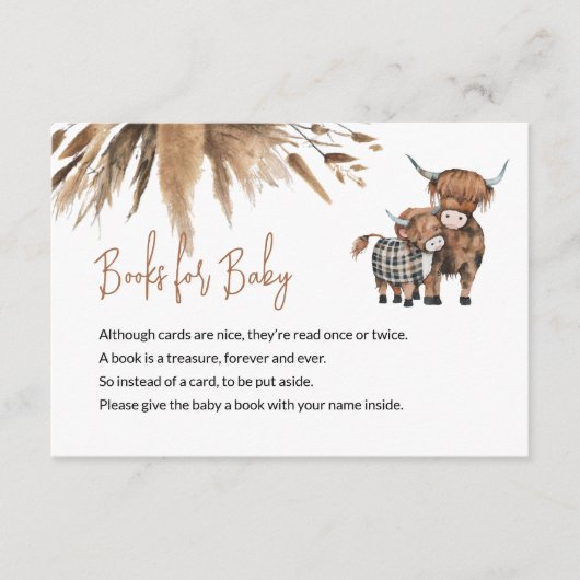 Carte D'accompagnement Livres pour bébé Saint-Vache Thème de ferme rustiq (Devant)